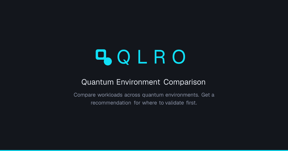 Qlro — Quantum Device Selection & Comparison